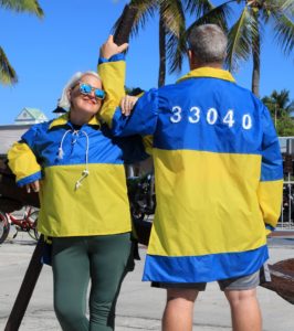 blue yellow spinnaker shirt