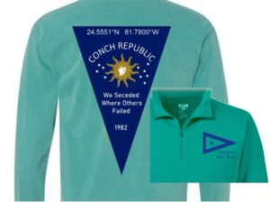 Conch Republic Quarter Zip SPF Performance Seafoam Green